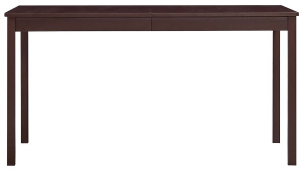 Dining Table Dark Brown 140x70x73 cm Pinewood