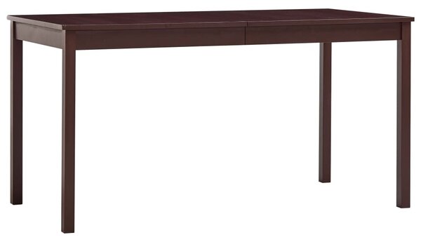 Dining Table Dark Brown 140x70x73 cm Pinewood