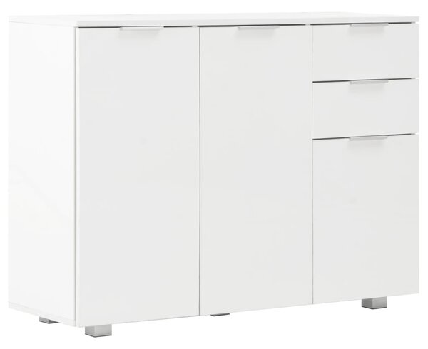 Sideboard High Gloss White 107x35x80.5 cm