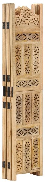 Hand carved 5-Panel Room Divider 200x165 cm Solid Mango Wood