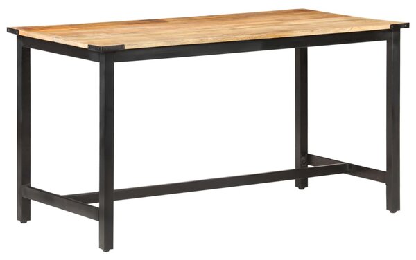 Dining Table 140x70x76 cm Solid Rough Mango Wood