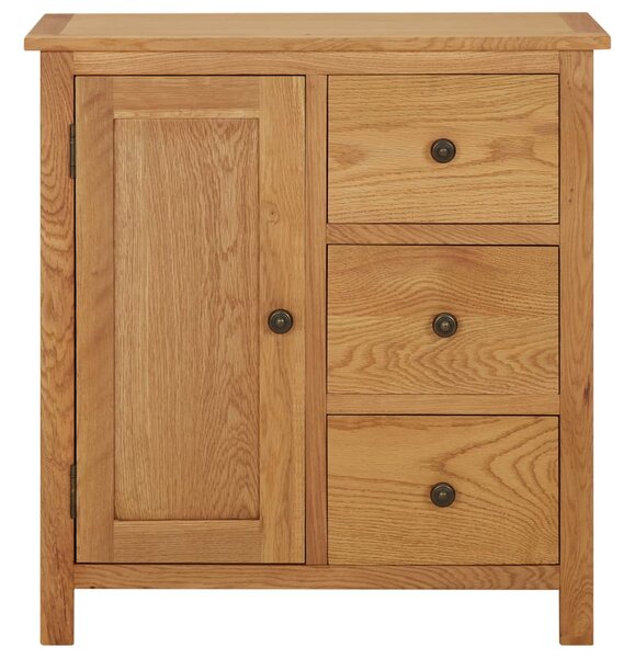 Cupboard 70x35x75 cm Solid Oak Wood