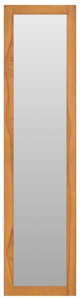 Wall Mirror with Shelves 30x30x120 cm Solid Teak Wood