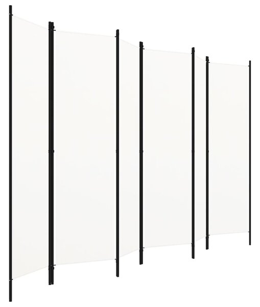 6-Panel Room Divider White 300x180 cm