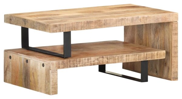 2 Piece Coffee Table Set Solid Mango Wood