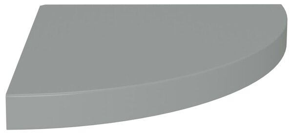 Floating Corner Shelf Grey 35x35x3.8 cm MDF