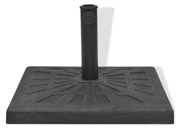 Parasol Base Resin Square Black 12 kg