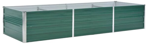 Garden Raised Bed Galvanised Steel 240x80x45 cm Green