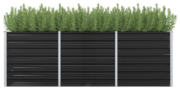 Garden Raised Bed Anthracite 240x80x77 cm Galvanised Steel