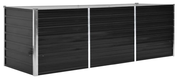 Garden Raised Bed Anthracite 240x80x77 cm Galvanised Steel