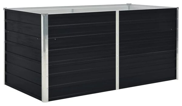 Raised Garden Bed 160x80x45 cm Galvanised Steel Anthracite