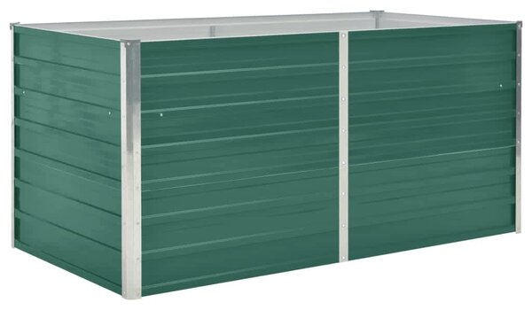 Raised Garden Bed 160x80x77 cm Galvanised Steel Green