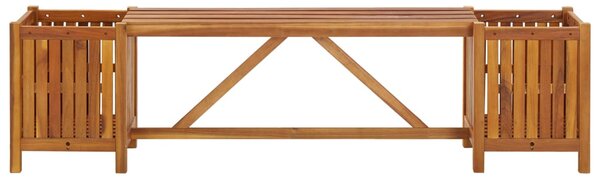 Garden Bench with 2 Planters 150x30x40 cm Solid Acacia Wood