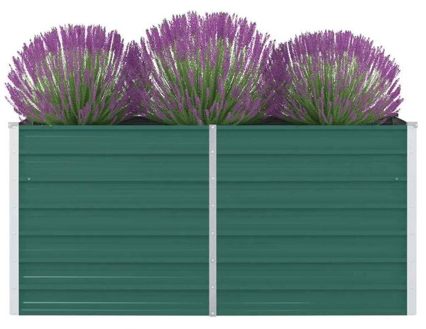 Raised Garden Bed 160x80x77 cm Galvanised Steel Green