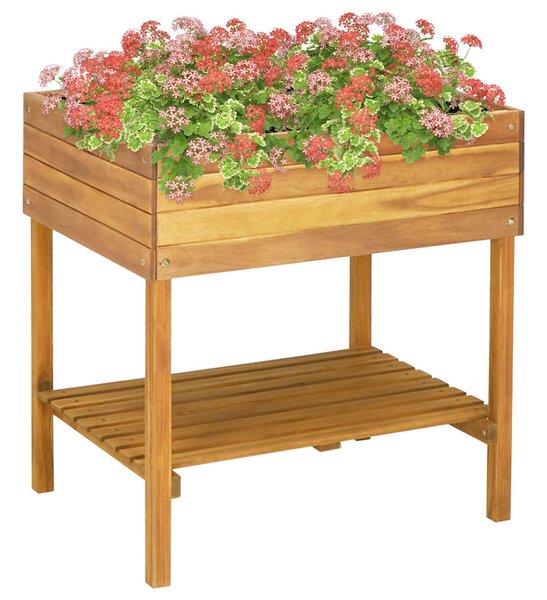 Raised Garden Planter 78.5x58.5x78.5 cm Solid Acacia Wood