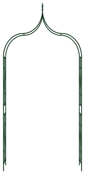 Garden Arch Dark Green 120x38x258 cm Iron