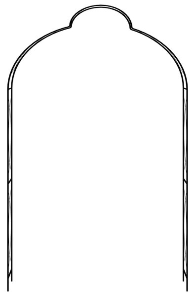 Garden Arch Black 150x34x240 cm Iron