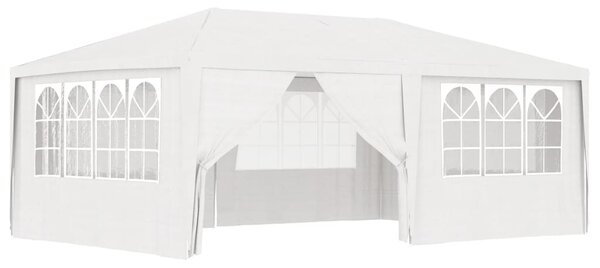 Professional Party Tent with Side Walls 4x6 m White 90 g/m?