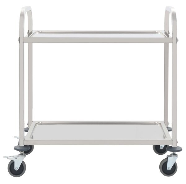 2-Tier Kitchen Trolley 95x45x83.5 cm Stainless Steel