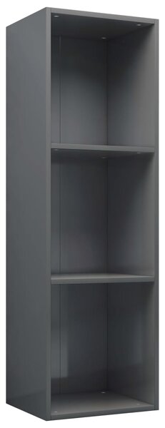 Book Cabinet/TV Cabinet High Gloss Grey 36x30x114 cm Engineered Wood