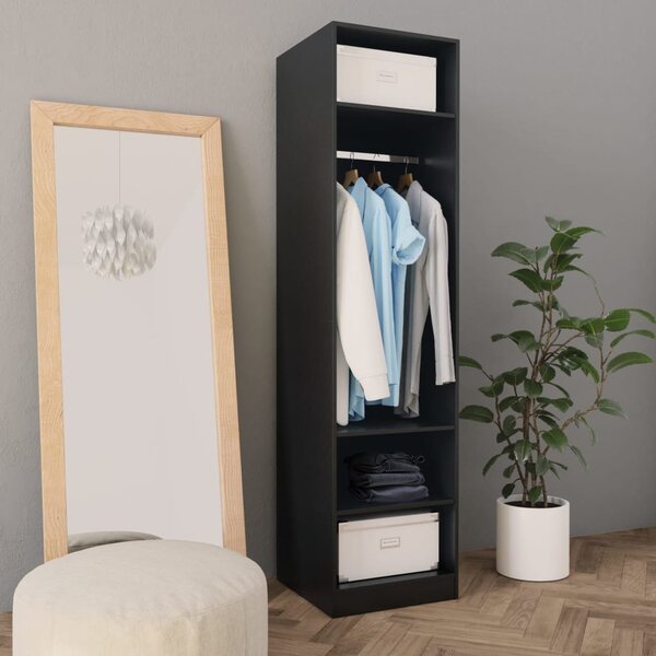 Wardrobe Black 50x50x200 cm Engineered Wood