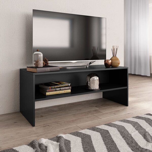 TV Cabinet Black 100x40x40 cm Engineered Wood