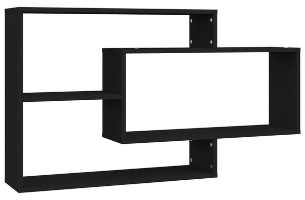 Wall Shelf Black 104x20x58.5 cm Engineered Wood