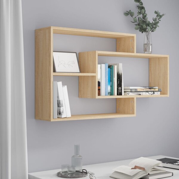 Wall Shelf Sonoma Oak 104x20x58.5 cm Engineered Wood