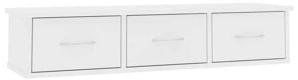 Wall-mounted Drawer Shelf White 88x26x18.5 cm Engineered Wood