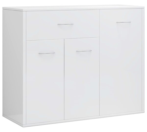 Sideboard High Gloss White 88x30x70 cm Engineered Wood