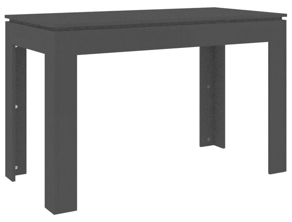 Dining Table Black 120x60x76 cm Engineered Wood