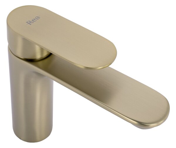 Bathroom faucet Rea Drop Brush Gold low