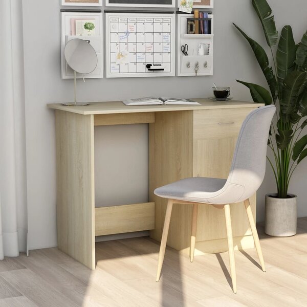 Desk Sonoma Oak 100x50x76 cm Engineered Wood