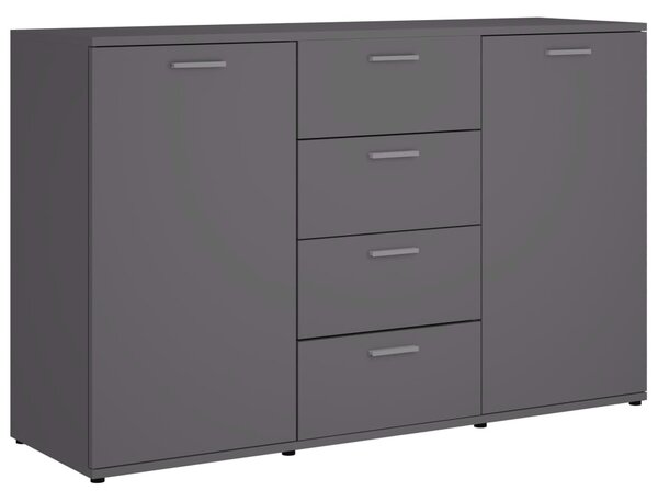 Sideboard Grey 120x35.5x75 cm Engineered Wood