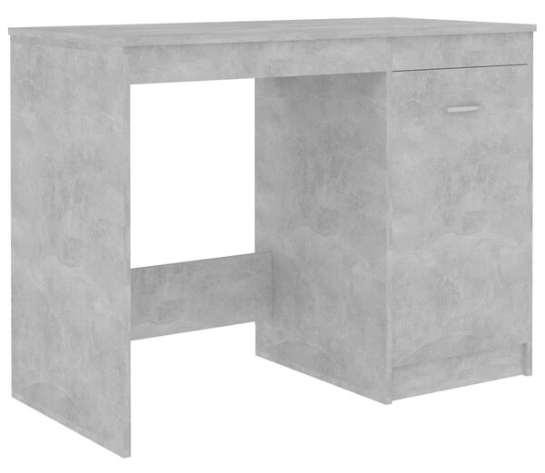 Desk Concrete Grey 100x50x76 cm Engineered Wood