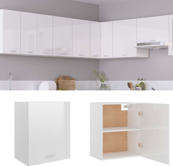 Hanging Cabinet High Gloss White 50x31x60 cm Engineered Wood