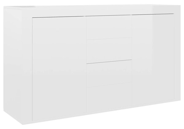 Sideboard High Gloss White 120x36x69 cm Engineered Wood