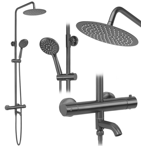 Thermostatic shower system Rea Lungo Titan