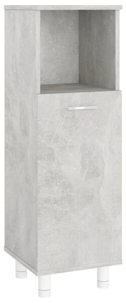 Bathroom Cabinet Concrete Grey 30x30x95 cm Engineered Wood