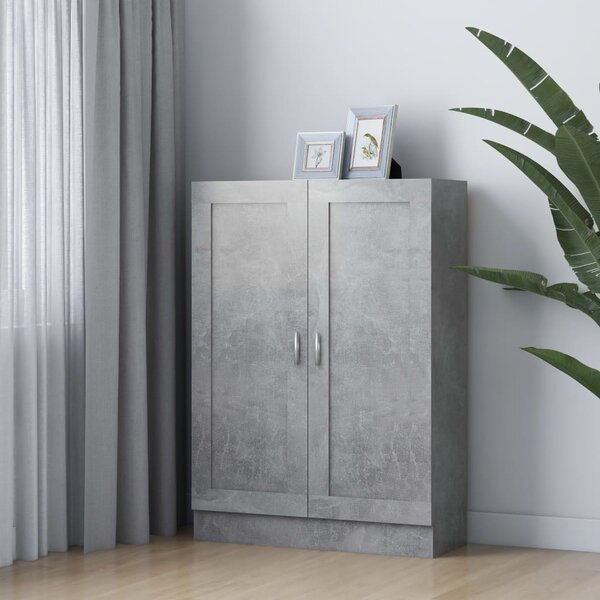 Book Cabinet Concrete Grey 82.5x30.5x115 cm Engineered Wood