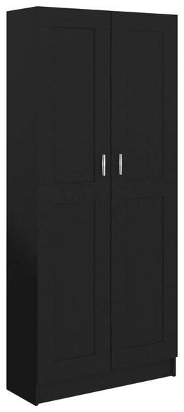 Book Cabinet Black 82.5x30.5x185.5 cm Engineered Wood