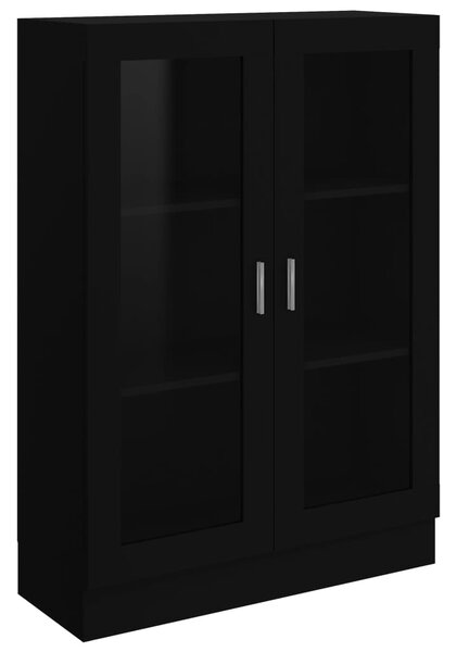 Vitrine Cabinet Black 82.5x30.5x115 cm Engineered Wood