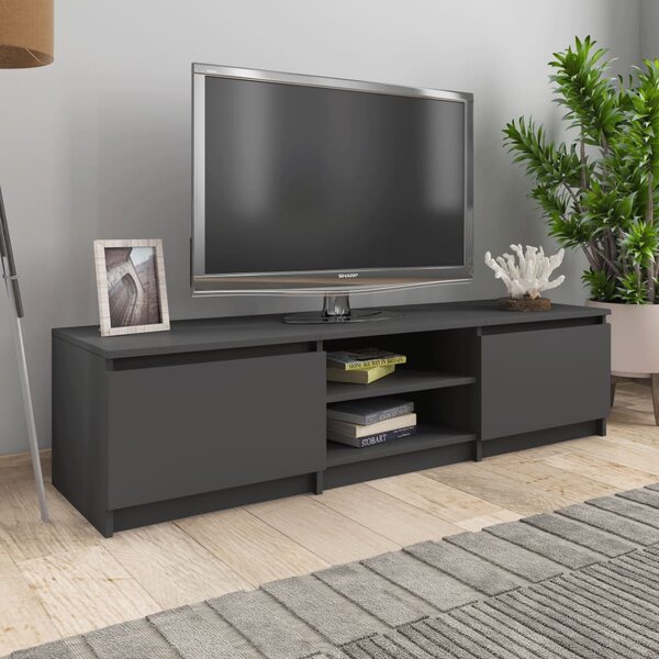 TV Cabinet Grey 140x40x35.5 cm Engineered Wood