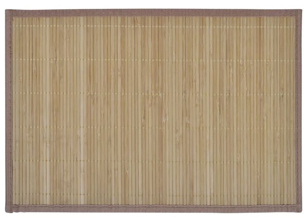 6 Bamboo Placemats 30 x 45 cm Brown