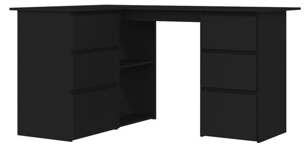 Corner Desk Black 145x100x76 cm Engineered Wood