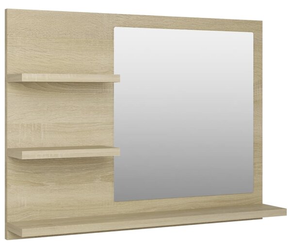 Bathroom Mirror Sonoma Oak 60x10.5x45 cm Engineered Wood