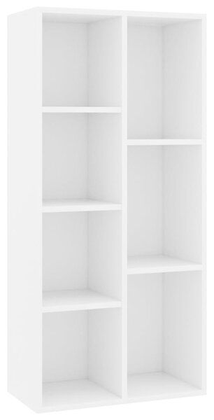 Book Cabinet White 50x25x106 cm Engineered Wood