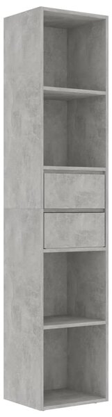 Book Cabinet Concrete Grey 36x30x171 cm Engineered Wood