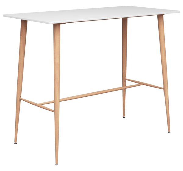 Bar Table White 120x60x105 cm