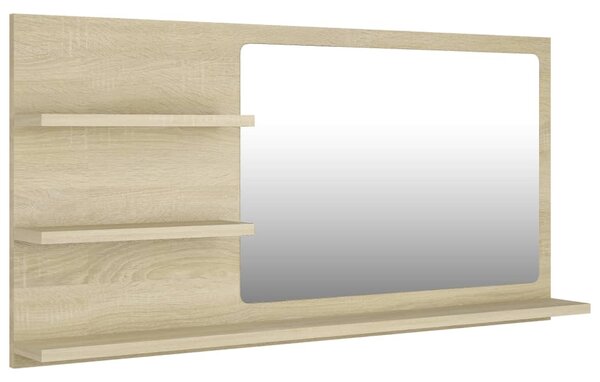 Bathroom Mirror Sonoma Oak 90x10.5x45 cm Engineered Wood